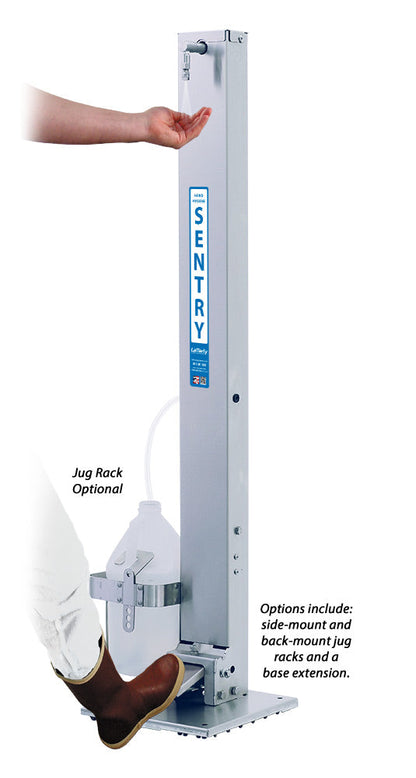 Lafferty Sentry floor-mount hand sanitiser dispenser