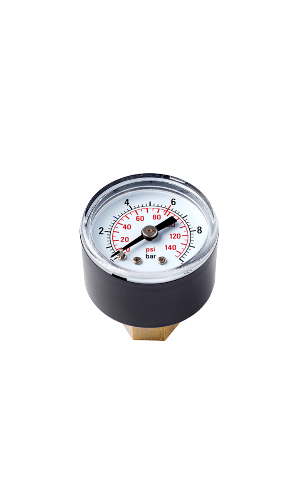 Gloria 0-10 bar pressure gauge with locking nut