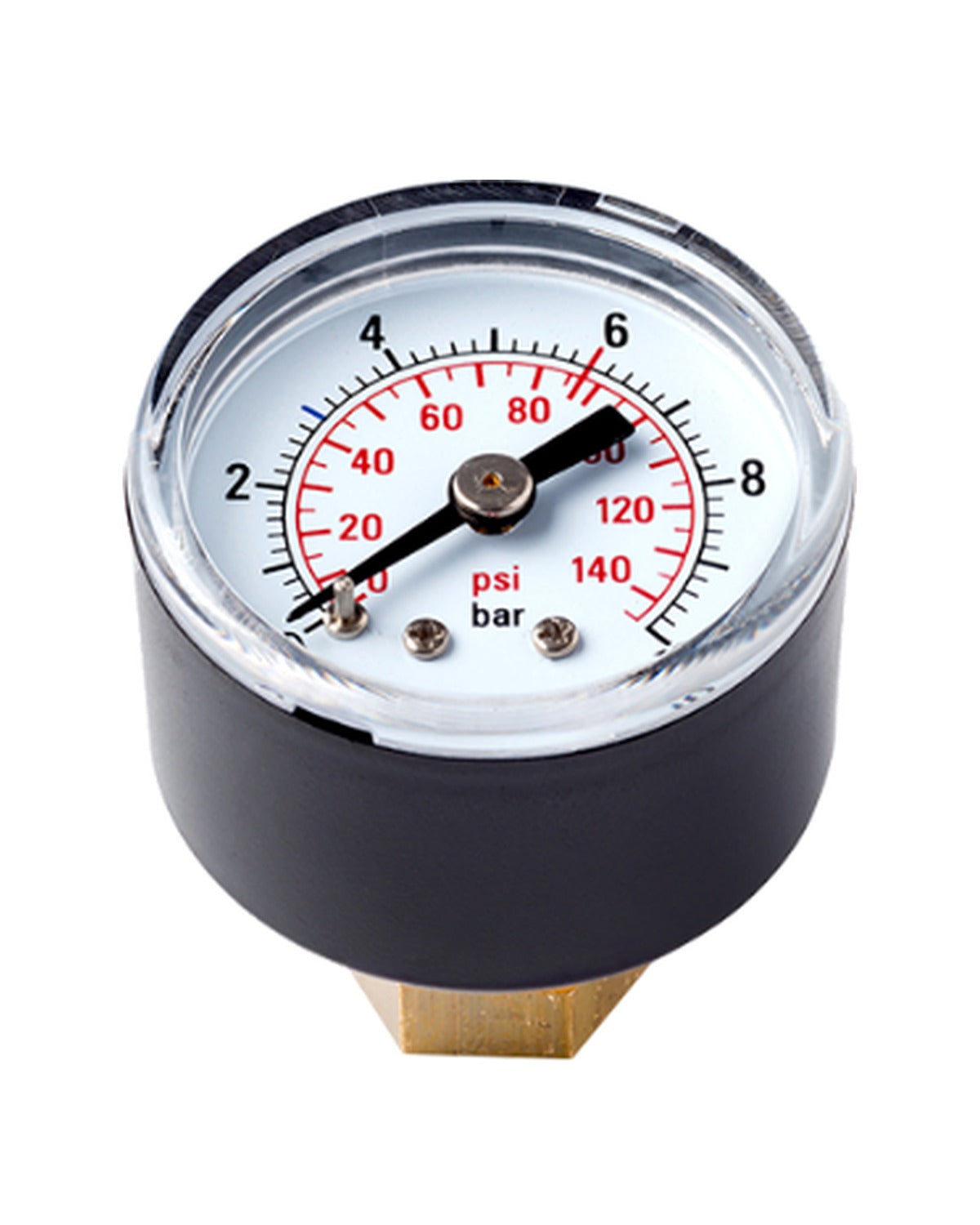 Gloria 0-10 bar pressure gauge with locking nut