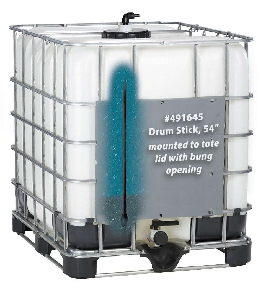 Lafferty pick up stick fitted in an IBC tote, cutaway