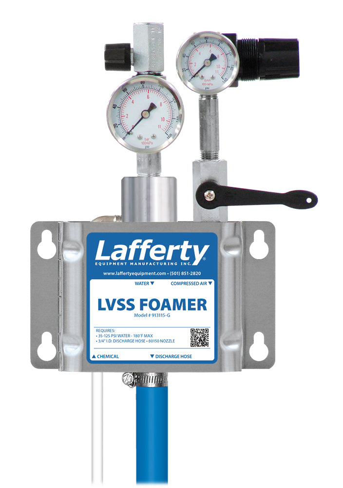 Lafferty 913115-G LVSS stainless steel wall mount foamer with gauges
