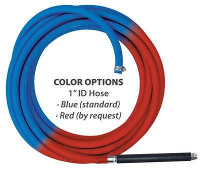 Lafferty 2.5 cm discharge hose colour options with open flow foam wand