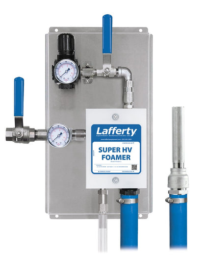 Lafferty 916205-G Super HV wall mount foamer, shown with its parts