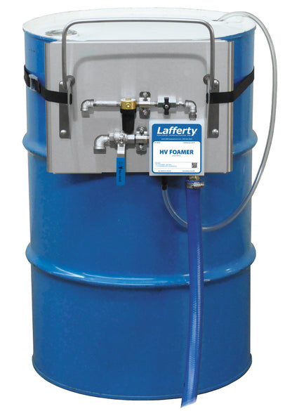 Lafferty Drum Mount HV Foamer, high volume air-driven foamer for a 205L drum