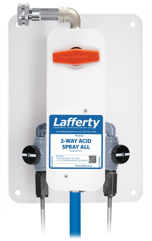 Lafferty 972012 2-Way Acid Spray-All, wall mount acid sprayer