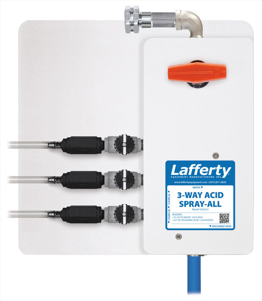 Lafferty 972013 3-Way Acid Spray-All, wall mount acid sprayer