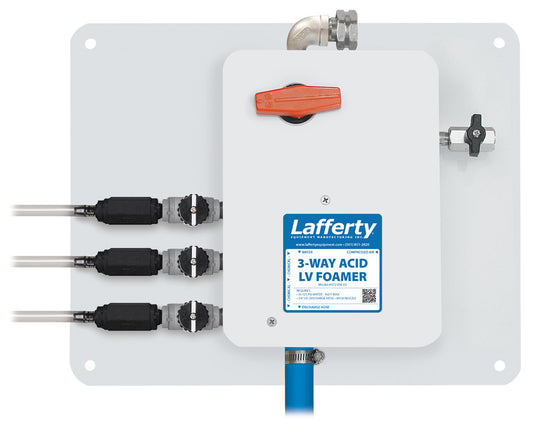Lafferty 972308-LV 3-Way Acid LV Foamer, wall mount