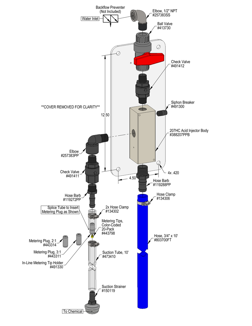 Lafferty 980208 207HC Acid Mixing Station, parts diagram