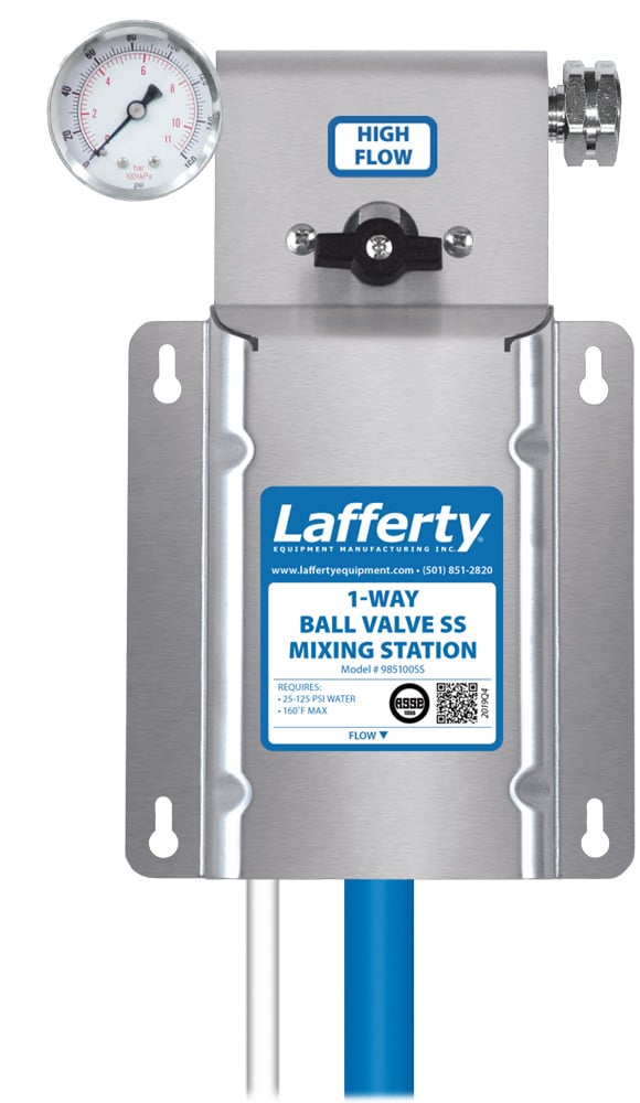 Lafferty 985100SS 1-Way ball valve stainless steel mixing station
