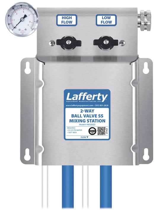 Lafferty 985200SS 2-Way ball valve stainless steel mixing station